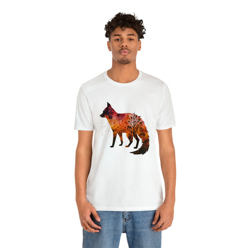 Autumn Fox Silhouette - Short Sleeve Tee